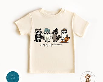 Halloween Raccoons Cool Kids Shirt |  Boys Halloween Sweatshirt | Halloween Onesie® | Halloween Kids  Party Shirt