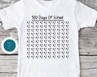100 Day of School Soccer School Shirt |  Boys 100th Day of School Shirt | 100 items Tshirt or Sweatshirt