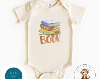 Read Me a Book Cute Baby Onesie® | Bookish Kids Tshirt | Baby Shower Gift