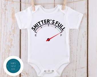 Shitters Full Onesie® | Custom Kids Tshirt | Funny Christmas Onesie® | Holiday Baby Gift | Baby Shower Gift