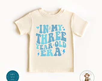 In My Three Year Old Era Blue Baby Onesie® | Fourth Birthday Boys Tshirt |  Birthday Party Shirt