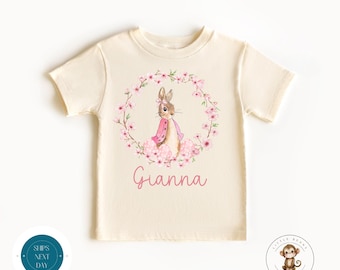 Flopsy Rabbit Personalized Girls Easter Tshirt | Girls Custom Sweatshirt | Cute Easter Baby Onesie®