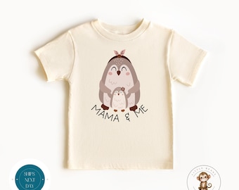 Mama and Me Penguin Kids Tshirt | Custom Mommy and Me Baby Onesie® |  Baby Shower Gift | Animal Theme Onesie®