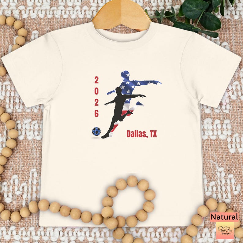 Matching family US Soccer sports fan tee, Custom city name jersey, Fathers Day sports and fitness outfit, Soccer team summer crewneck shirts image 12