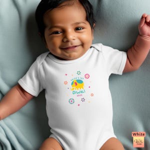 TwentyFourDoves My First Diwali Baby Bodysuit, Jamaica