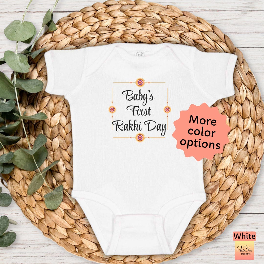 Baby’s First Raksha Bandhan Bodysuit, First Rakhi Day Hindu Newborn Boy ...
