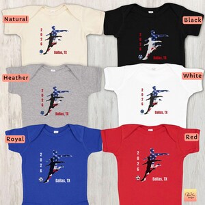 Matching family US Soccer sports fan tee, Custom city name jersey, Fathers Day sports and fitness outfit, Soccer team summer crewneck shirts image 17