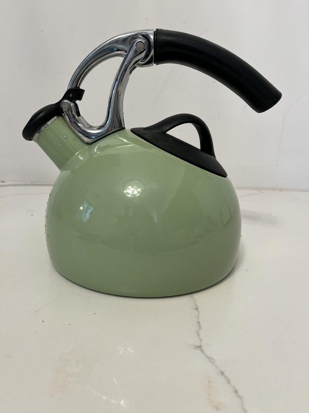 OXO Kettle Good Grips 8 Cup Stovetop Green Stainless Steel Whistle ...