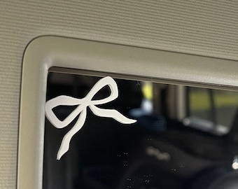 Bow Decal Car Rearview Mirror Sticker with Bow For Car Window Decal Coquette Car Sticker For Tumbler Decal For Mirror Small Cute Bow Sticker