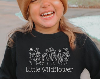 Flower Sweatshirt Youth Kid Crewneck Hoodie For Girl Gift From Grandma For Girl Hoodie Cute Gift With Flower Unique Children Gift For Her