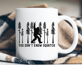 Sasquatch Mug for Camping RV Trailer Gift Bigfoot Pacific Northwest PNW Yeti Fun Hunter Camp Gift For Outdoors Coffee Grandpa Camp Fire