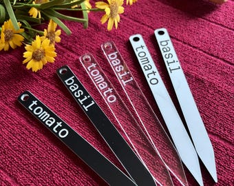 Personalized Acrylic Garden Markers Custom Plant Labels Luxury Gardening Stakes Herb Marker Vegetable Gardener Gift Landscape Decor for Mom