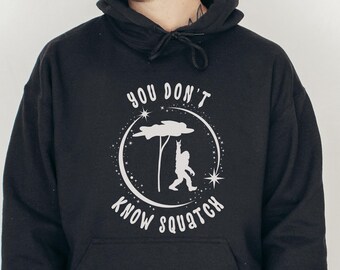 Sasquatch Hoodie Pacific Northwest Rock On Shirt Sasquatch Bigfoot Big Foot Yeti PNW Hoodie Funny Sweatshirt Gift Fun Camping Hoodie Fun