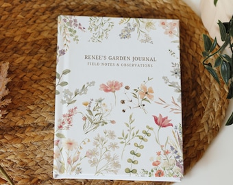 Personalized Floral Garden Journal: Custom Gardener's Notebook