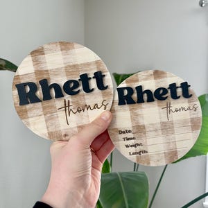 Baby Announcement Sign Milestone Birth Sign For Newborn Baby Name Announcement Birth Sign Wooden Baby Sign For Hospital Baby Birth Sign