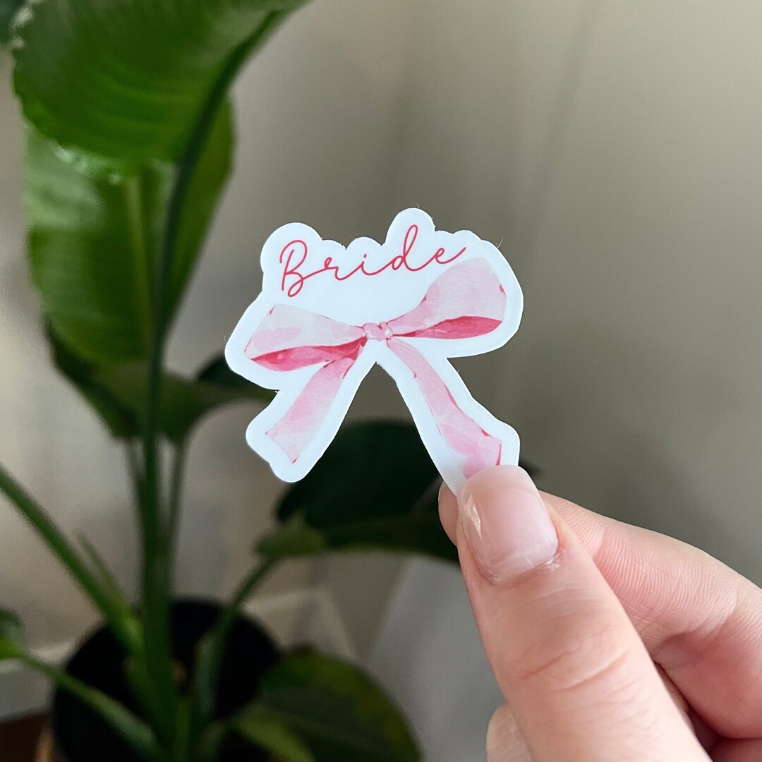 Bridal Party Favor Bow Sticker for Bridesmaid Sticker for Maid of Honor ...