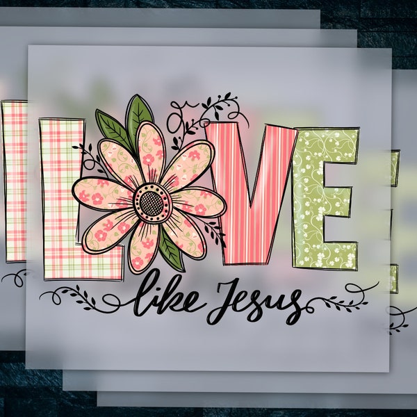 Jesus Love DTF- Christian Quote, Religious Gift, Easter Ready, Retro Western Design, Heat Transfer