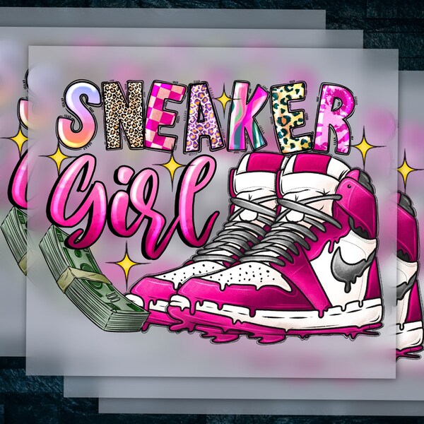 Western Style Sneaker Girl Design: Heat Transfer and DTF Ready, Perfect for Women’s Apparel