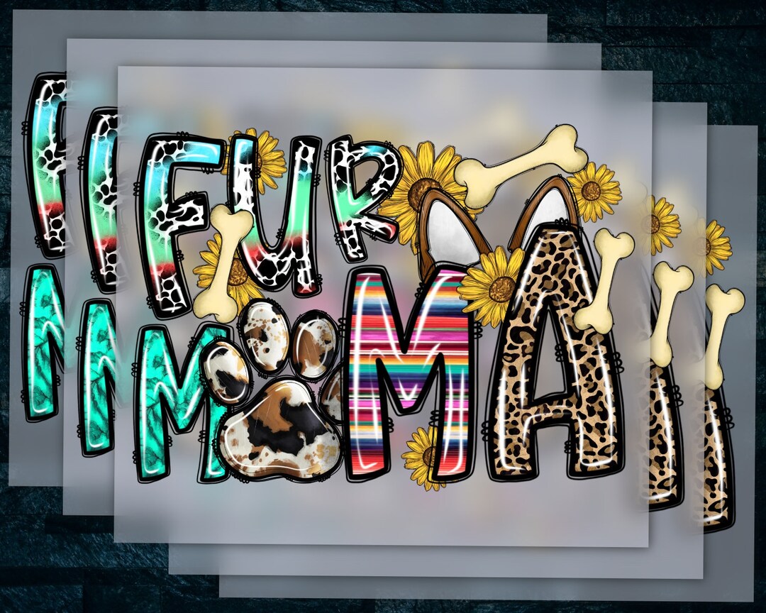 Western Fur Mama Heat Transfer Design, Ready to Press DTF for Dog Moms ...