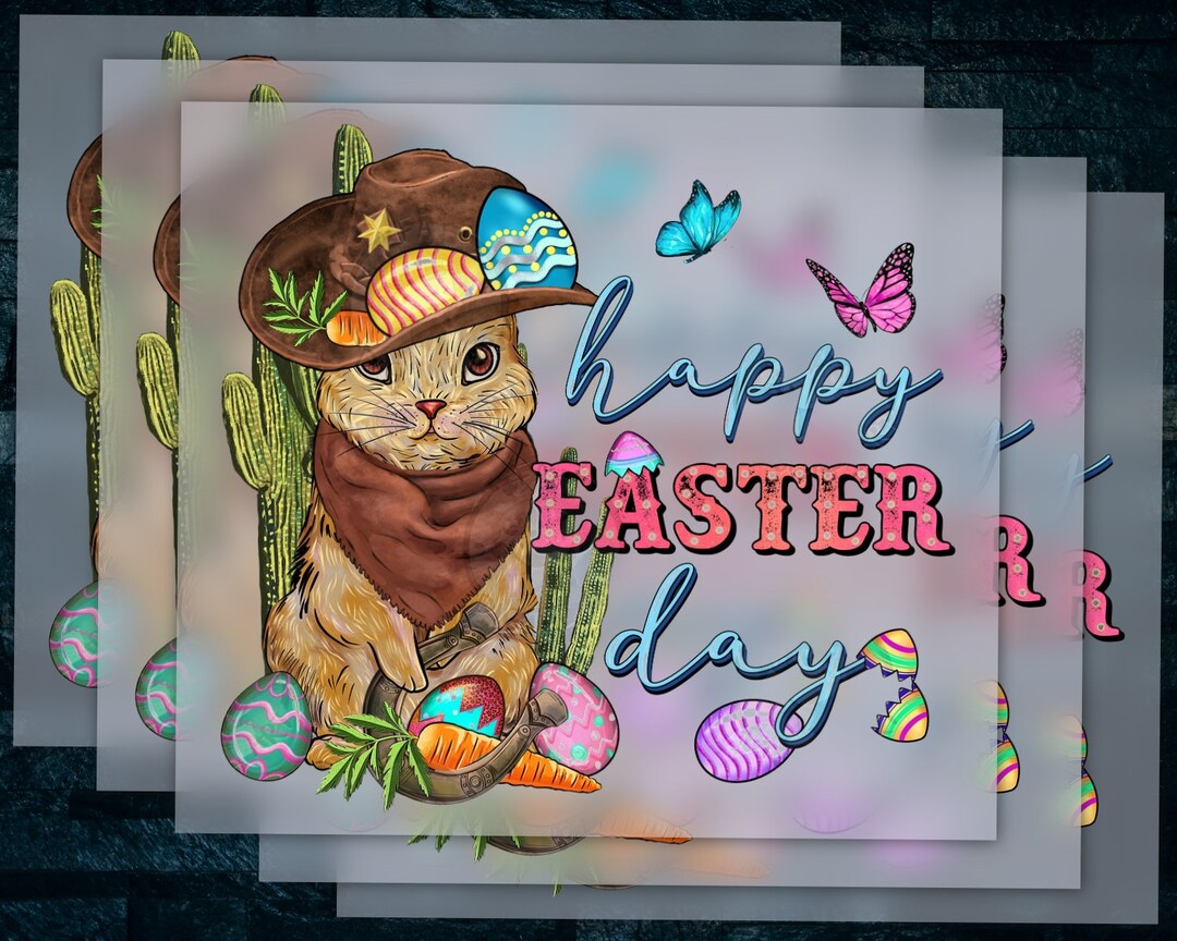 Easter Day Rodeo DTF, Bunny Heat Transfer, Cute Sublimate Ready to Press, Optimized Easter DTF