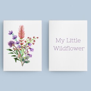 Wildflower Wall Art Prints | Girls Room Flower Wall Art | Nursery Flower Art