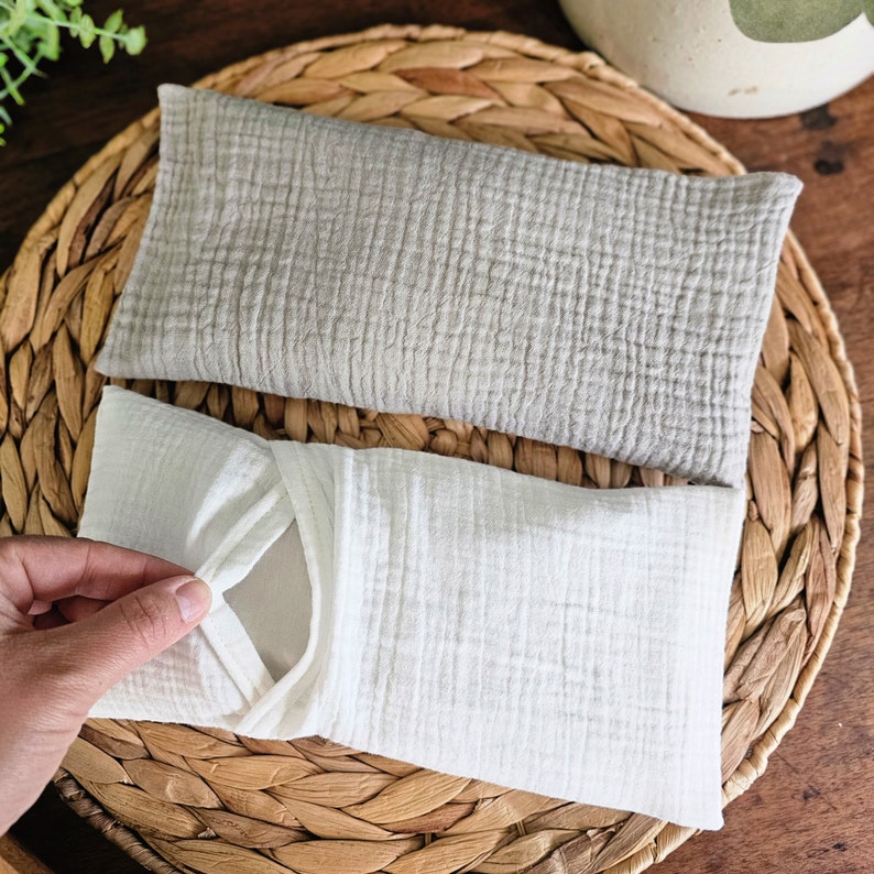 TWO PACK Large Weighted Flax Seed Eye Pillow Washable 100 Etsy Canada