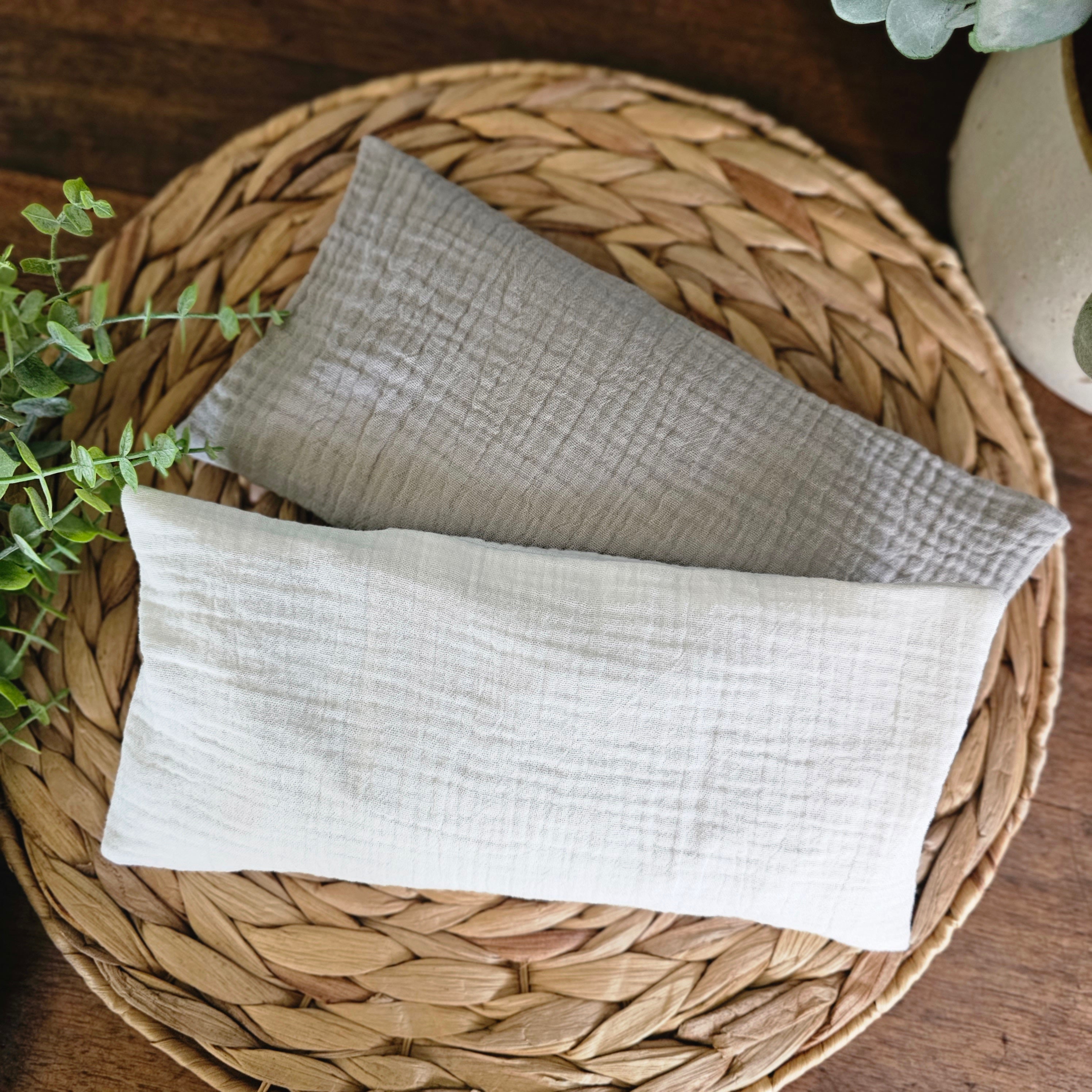 TWO PACK Large Weighted Flax Seed Eye Pillow Washable 100 Etsy Canada