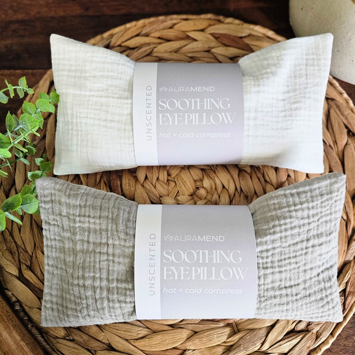 TWO PACK Large Weighted Flax Seed Eye Pillow Washable 100 Etsy Canada
