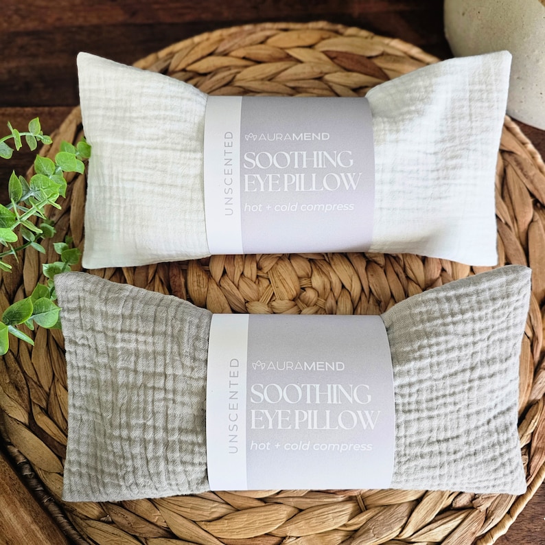 TWO PACK Large Weighted Flax Seed Eye Pillow Washable 100 Etsy Canada