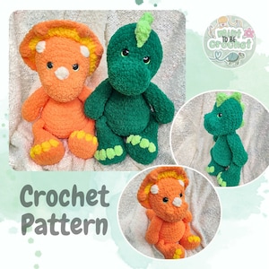 Tyson and Rex 2-in-1 Dinosaur Plushie Crochet Patterns