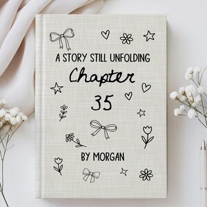 Personalized 35th Birthday Journal, Custom Name Keepsake Notebook