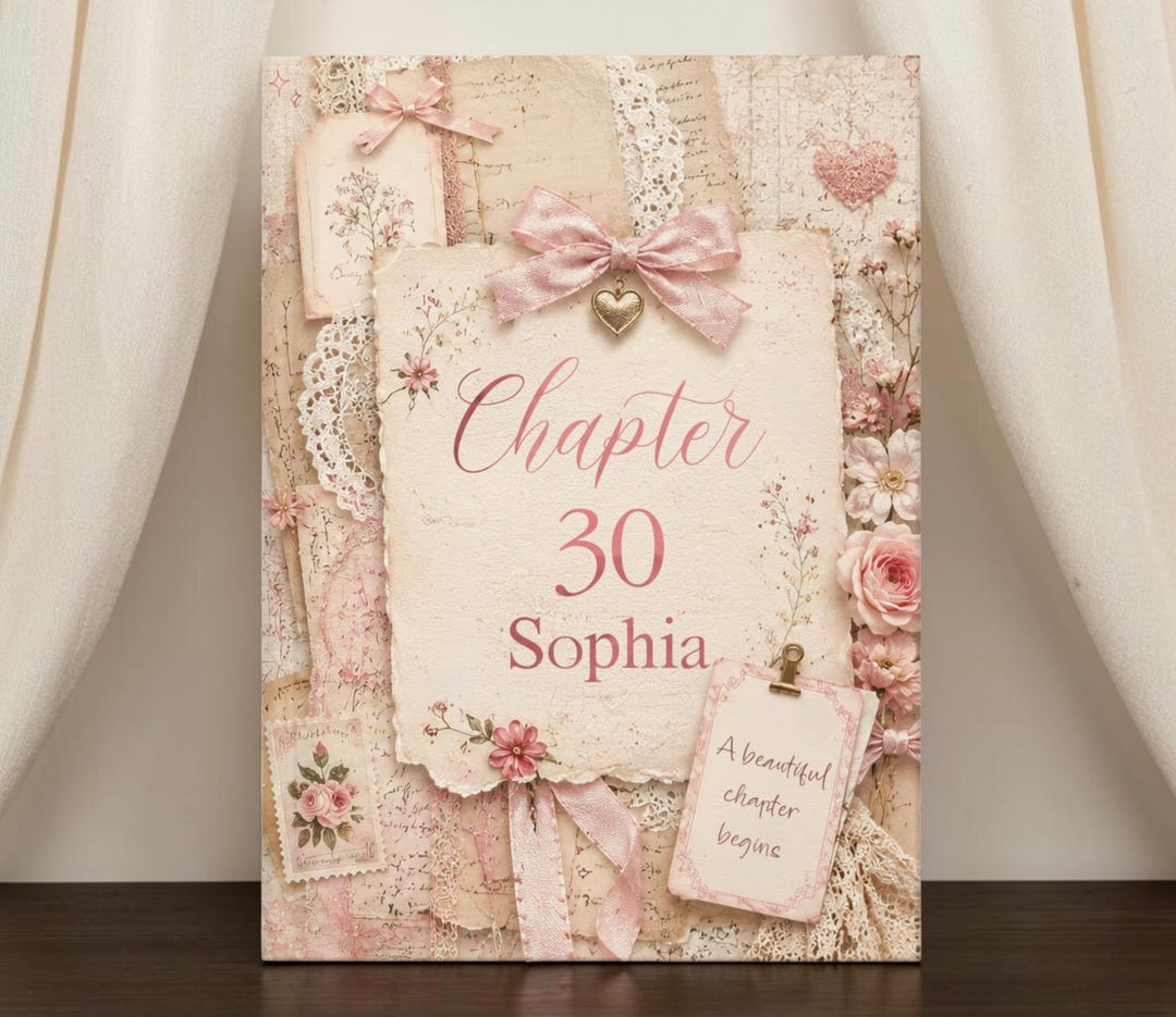 Personalized Chapter 30 Journal, Custom Name Notebook, Milestone ...