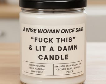 Funny Office Candle, Work Stress Relief Gift, Sarcastic Soy Wax Candle, Coworker Work Bestie Gift