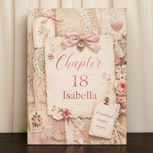 Journal personnalisé du chapitre 18, carnet personnalisé pour le 18e anniversaire, cadeau d'anniversaire pour fille, cadeau petite-fille, souvenir pour amoureux des livres