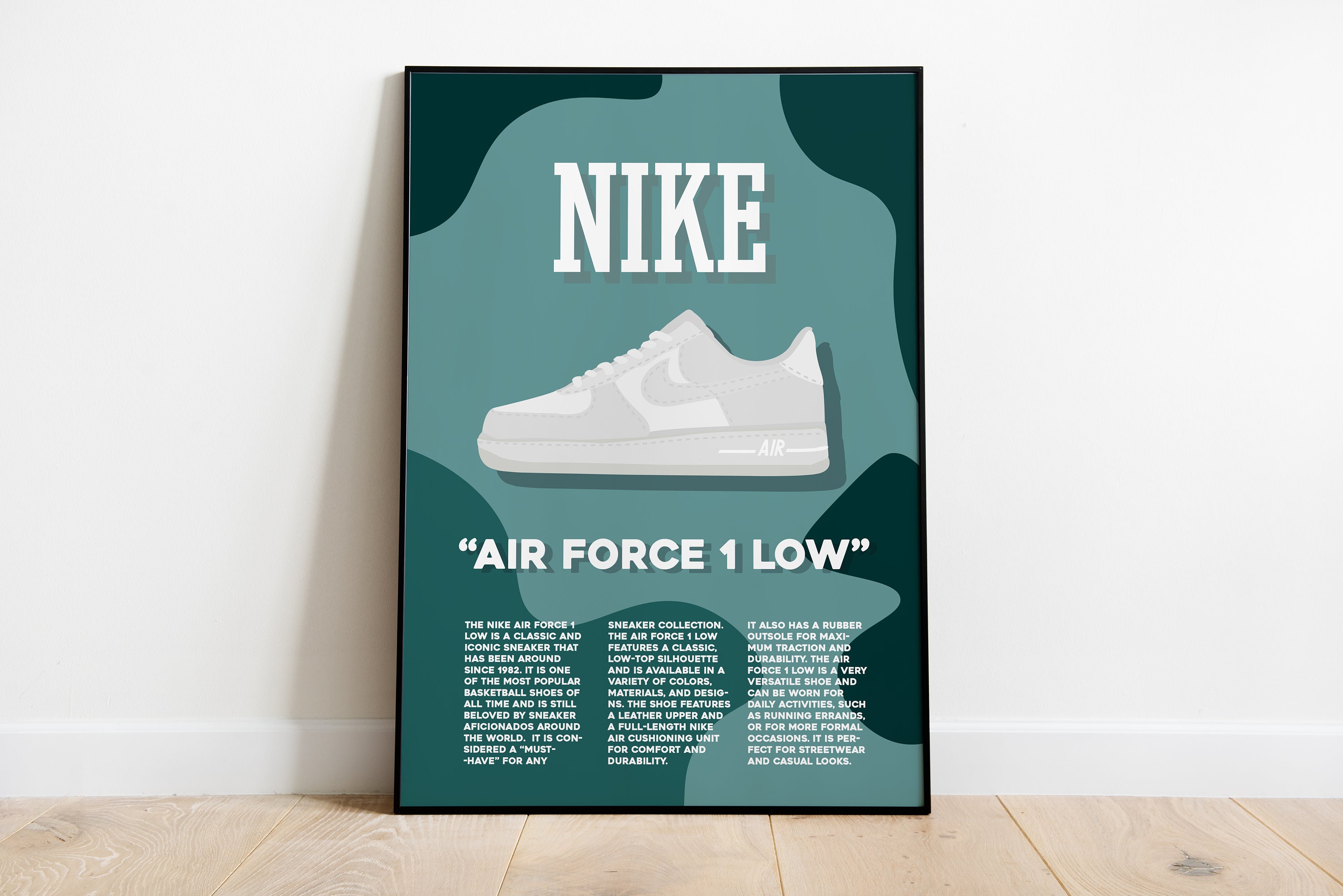 Nike Air Force One printed poster