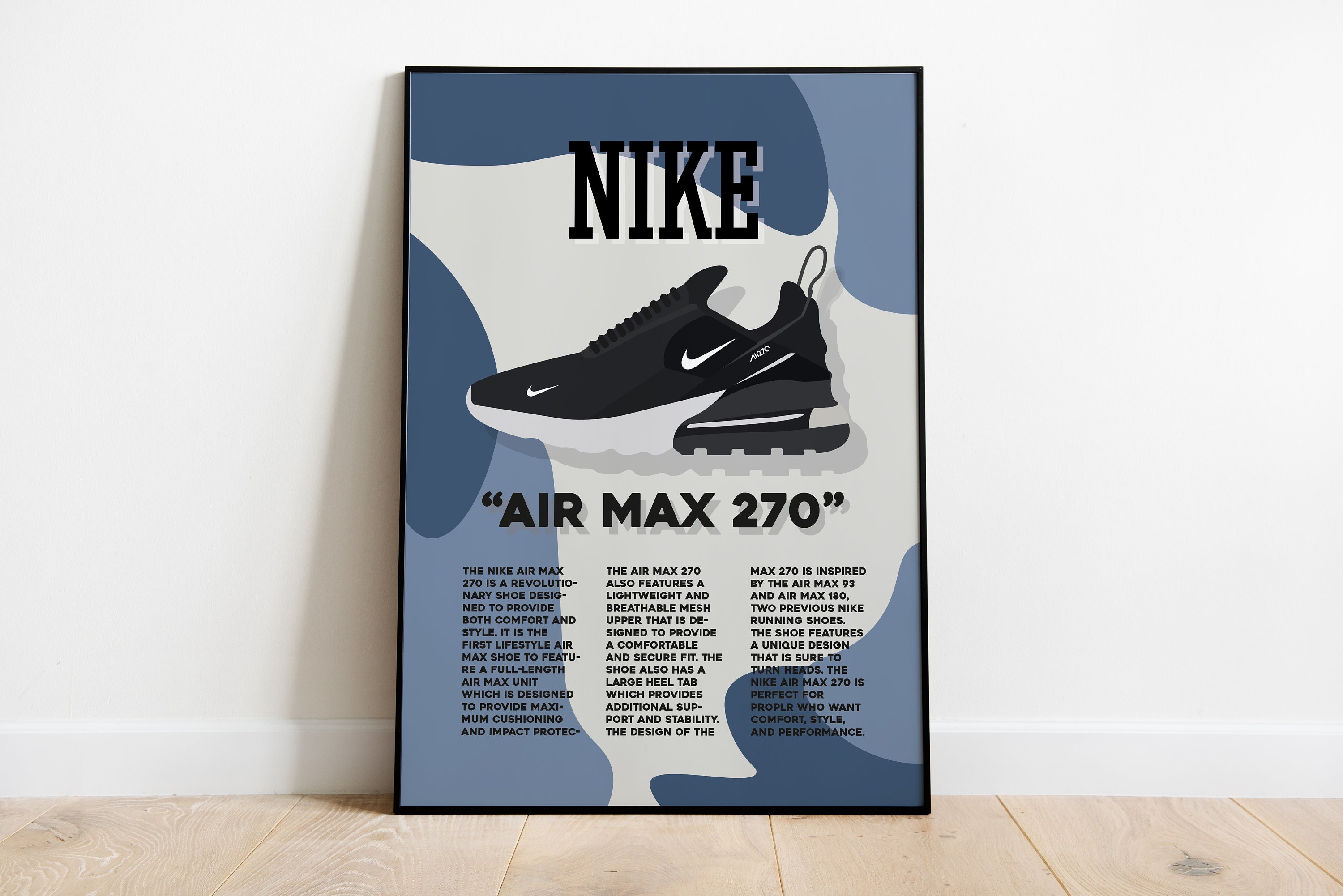 Sneaker Poster Nike Air Max 270 Poster Decoration Room Decor