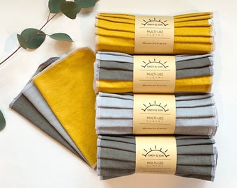 Reusable Cotton Napkins Eco Friendly Gift Sustainable, napkin set 6, napkin set 12