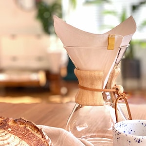 Coffee Filter Organic Cotton Reusable Filter Coffee Lover Gift Chemex Pour Over