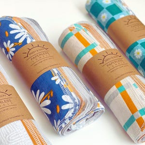 再利用可能なコットンフランネルペーパータオル：環境に優しいペーパーレスタオル