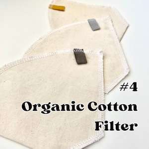 Coffee Filter #4 Organic Cotton Reusable Coffee Lover Gift