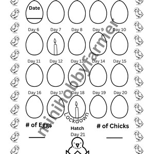 Egg Hatching Countdown Chart – Printable Digital Download | Two ...
