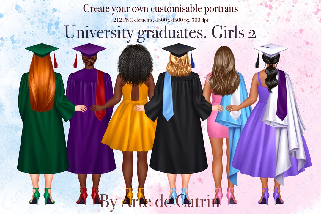 Grads Imagepdf University Graduates Clipart Girls 2, Graduation Girls Clipart ...