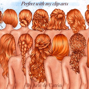 Womens Hairstyles, Hair Clipart, Natural Hair PNG, Hair Clipart Pack ...
