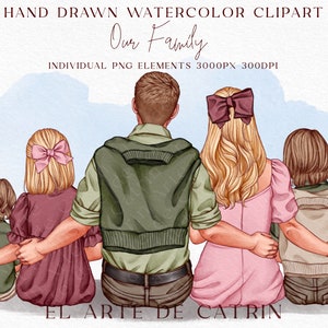 Nos cliparts famille, ensemble de cliparts bricolage famille, personnes personnalisées, Parents et enfants, créateur de portrait de famille assis, clipart fête des mères