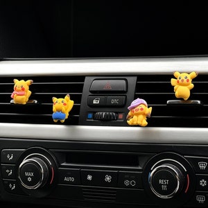 Pokemon Car Vent Clip Akcesoria samochodowe Dekoracje samochodowe Anime Żywiczne figurki Estetyczny nowy prezent dla kierowcy dla niej Lubidubi