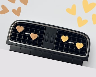 Heart Cookies Cute Car Vent Clips 2pcs Kawaii Car Accessories For Women Car Charms Decoration Car Decor Gift