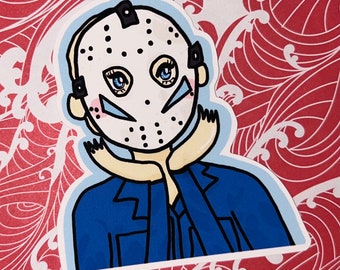 Kawaii Jason/Roy Burns  (Friday the 13th) Sticker
