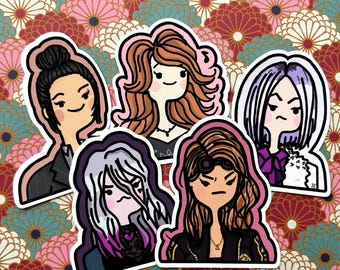 Cute Dead by Daylight Stickers: Kate, Yui, Yun-Jin, Jane, and Sable!