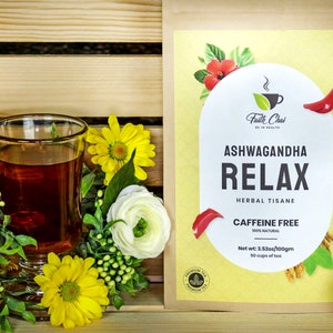 Ashwagandha Relax Loose Tea - Herbal Tisane for Stress Relief and Better Sleep
