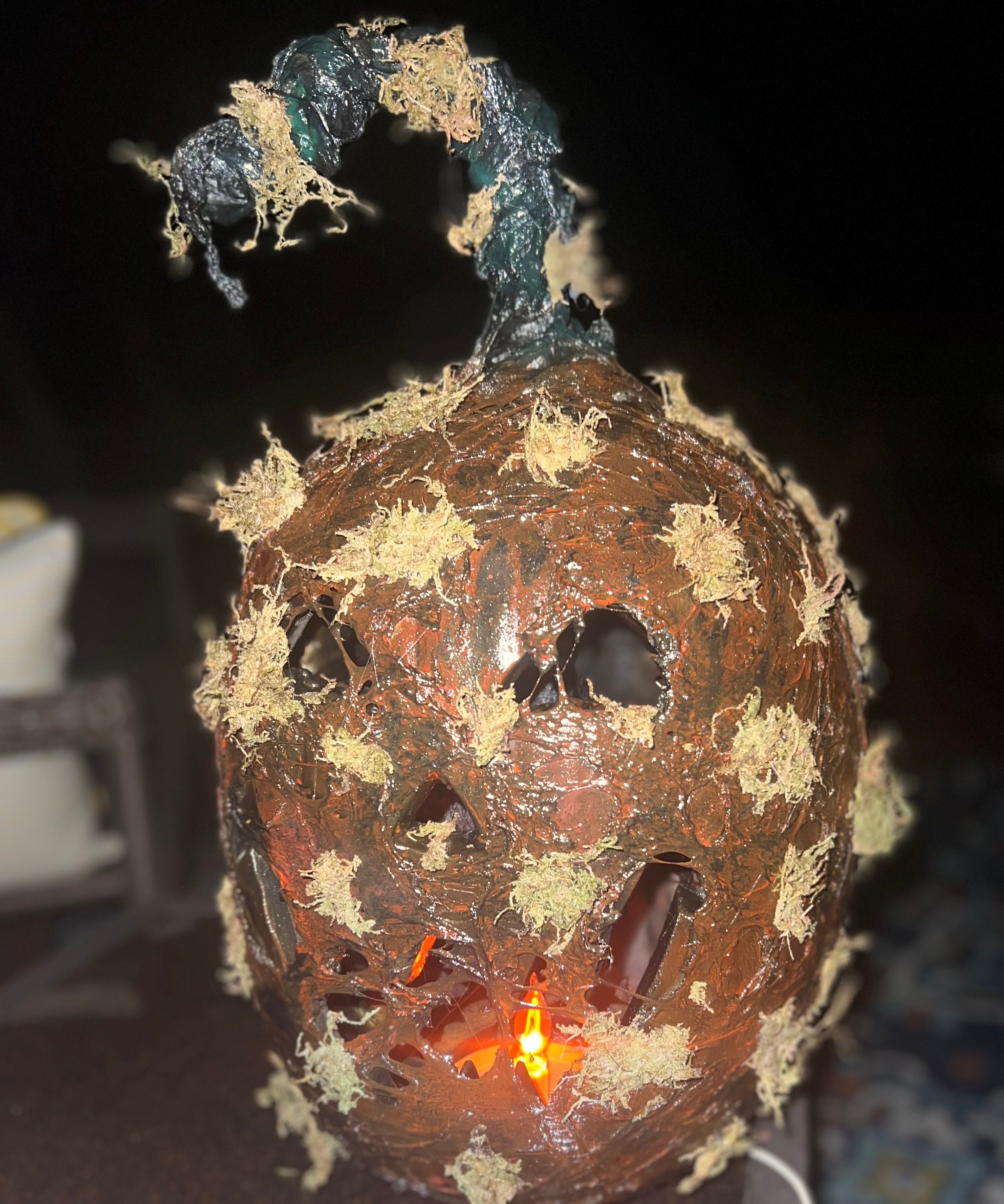 Rotting Pumpkin Prop Rotten Jack-o Lantern, This is the Perfect Pumpkin Patch Halloween Prop ...